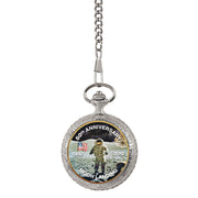 Moon Landing Bicentennial Eisenhower Colorized Dollar Gold Layered Coin Pocket Watch 