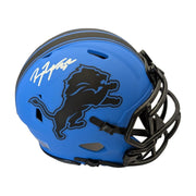 Autographed Brian Branch Detroit Lions Rave Riddell Mini Helmet