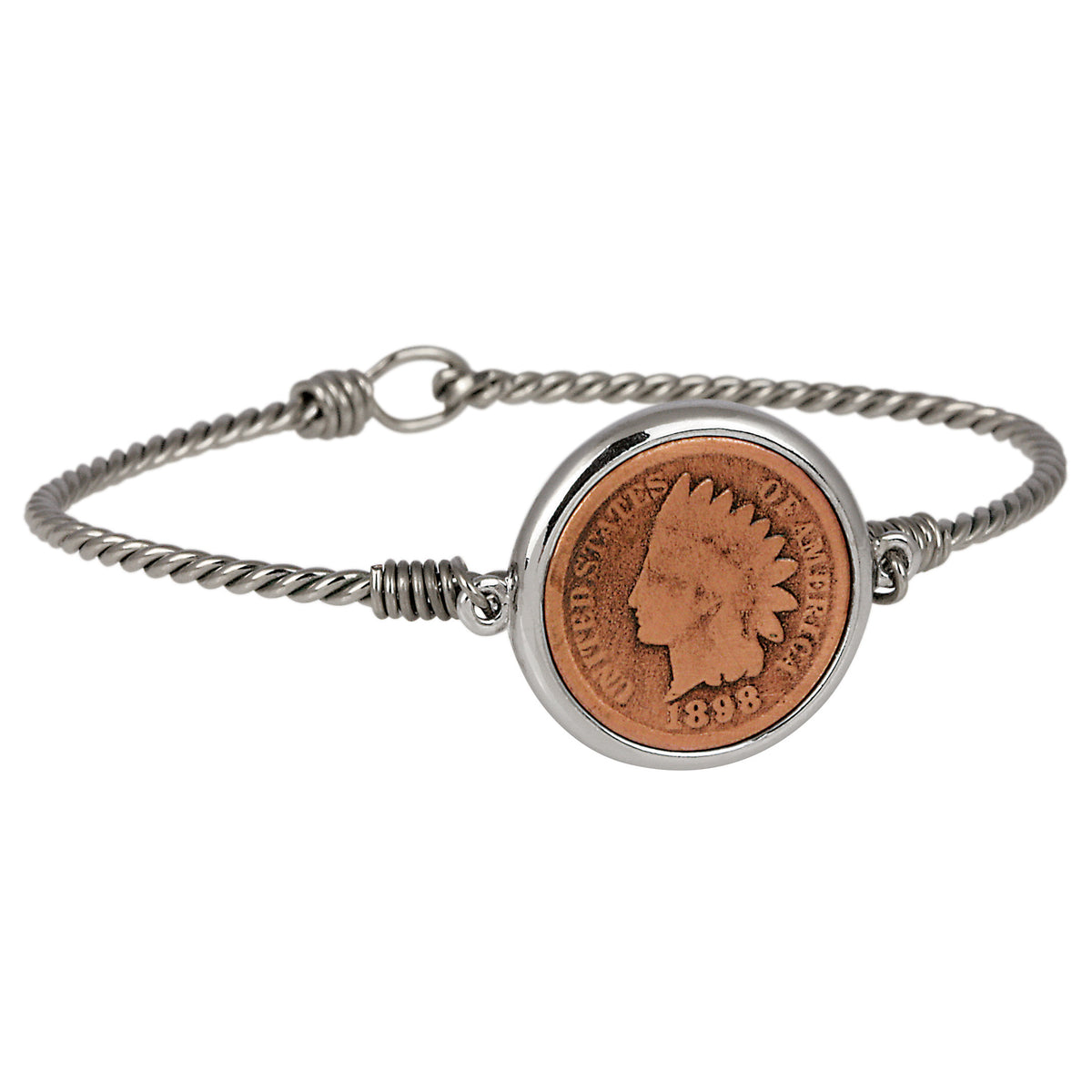 Indian Penny Twisted Wire Bracelet