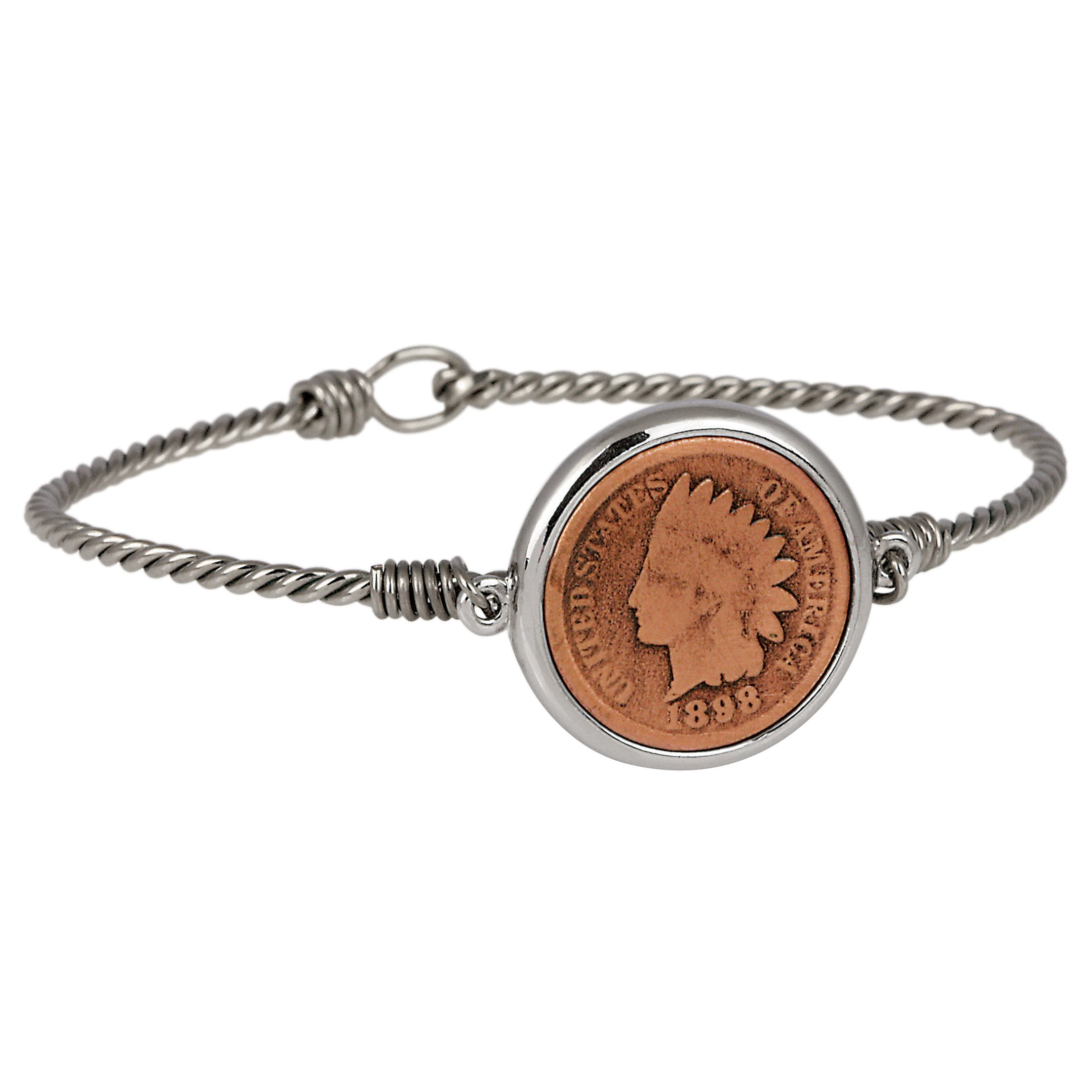 Indian Penny Twisted Wire Bracelet