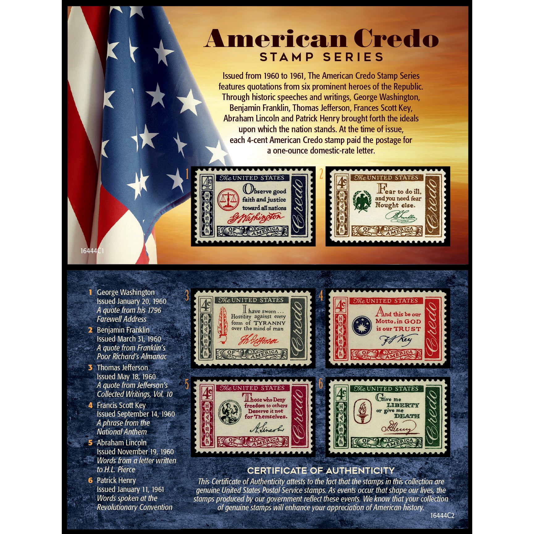 American Credo United States Postage Stamp Series