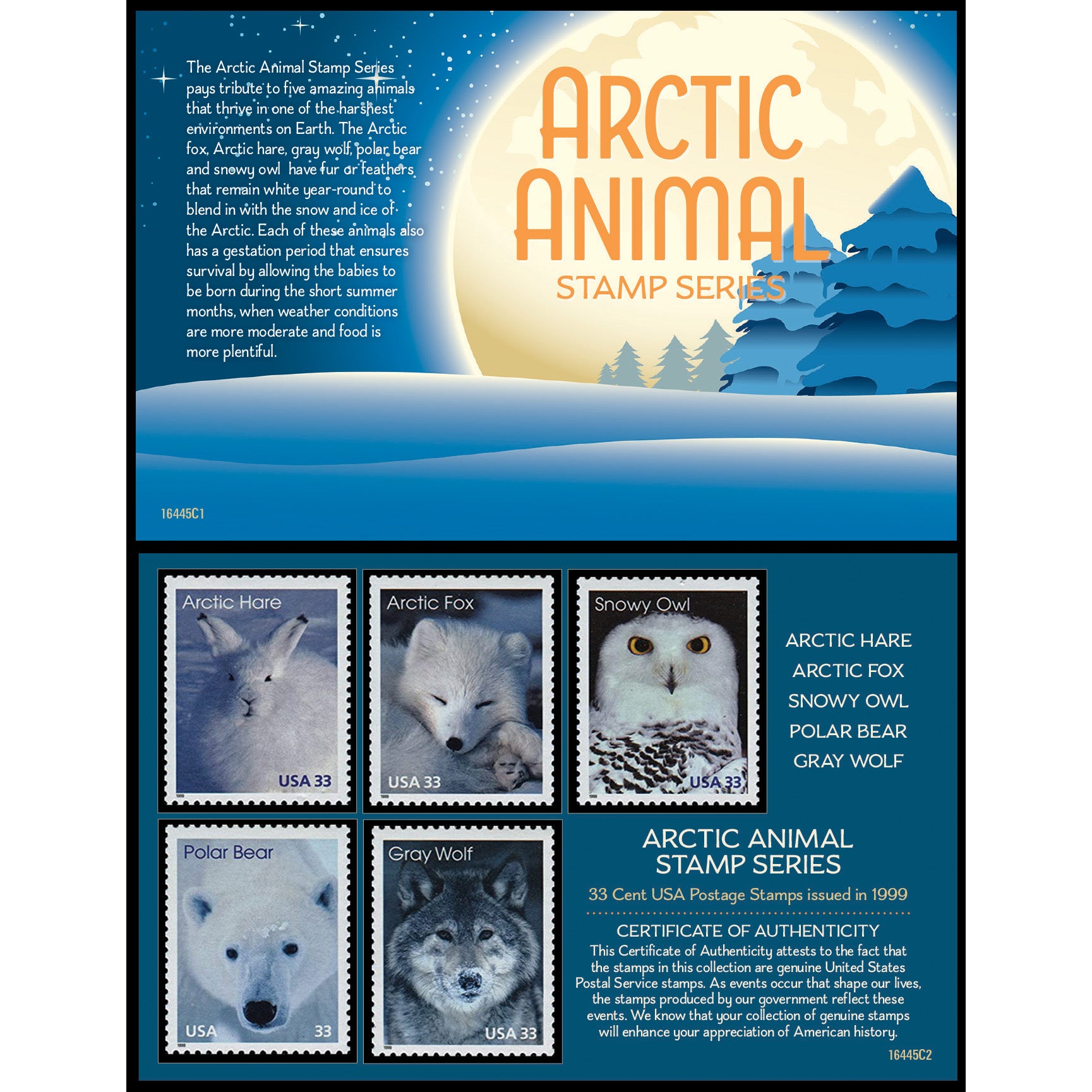 Arctic Animal United States Postage Stamp Series