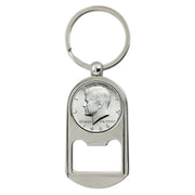 JFK Half Dollar Coin Key Chain Bottle Opener