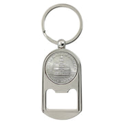 JFK Bicentennial Half Dollar Coin Key Chain Bottle Opener
