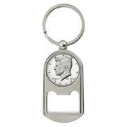Proof JFK Half Dollar Coin Key Chain Bottle Opener