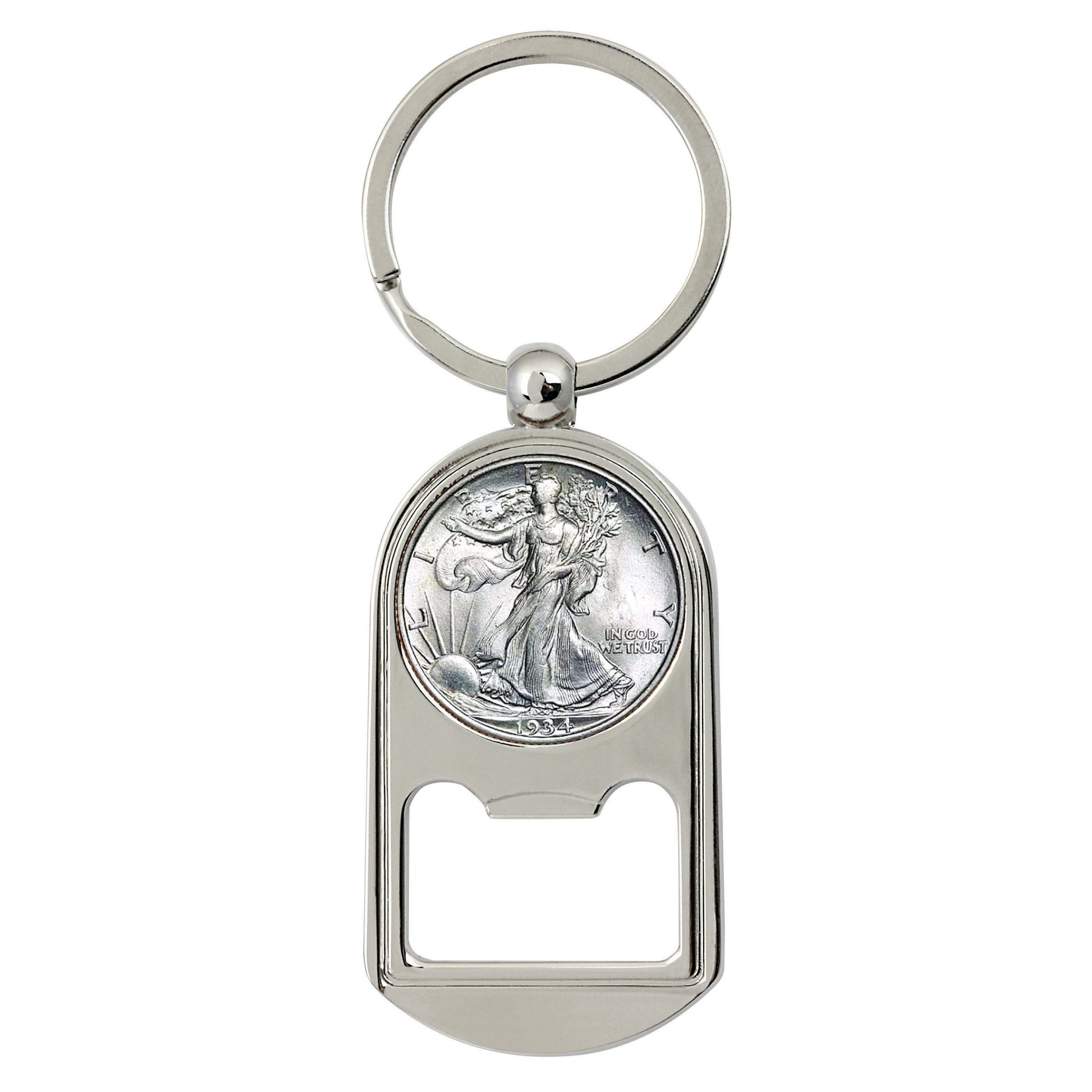 Year To Remember Half Dollar Coin Key Chain Bottle Opener