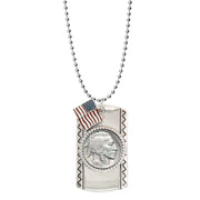 Buffalo Nickel Dog Tag Pendant Coin Necklace