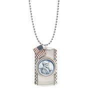 Lincoln Penny Steel Cent Dog Tag Pendant Coin Necklace