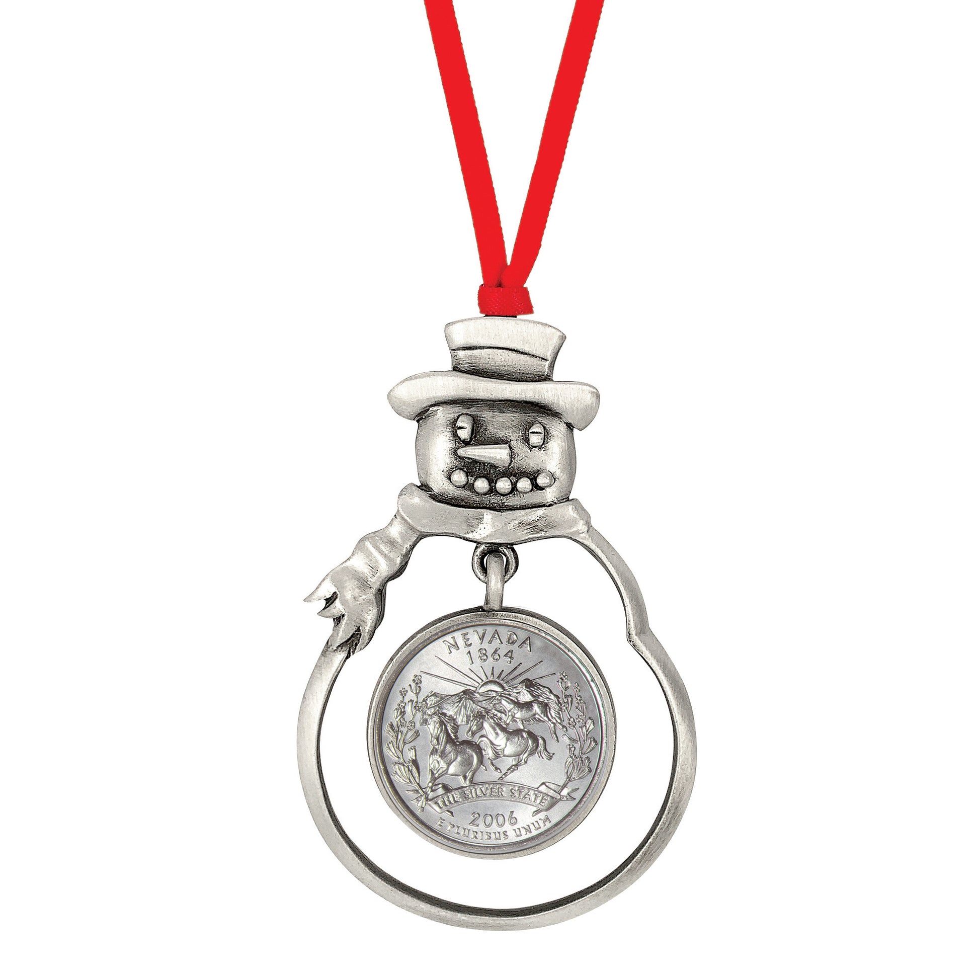 Snowman Statehood Quarter Ornament