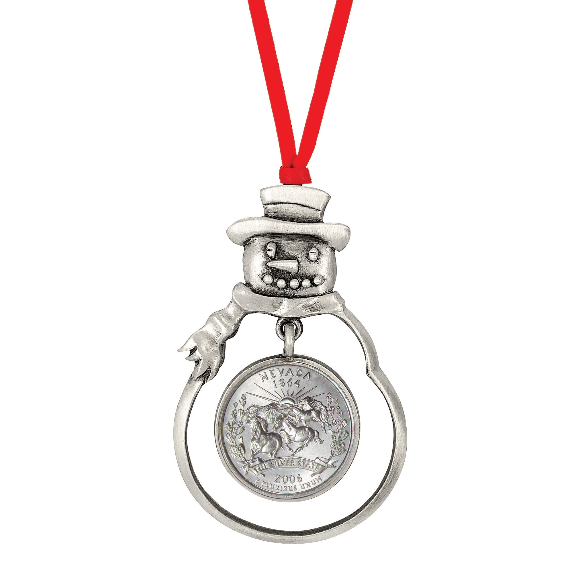 Snowman Statehood Quarter Ornament