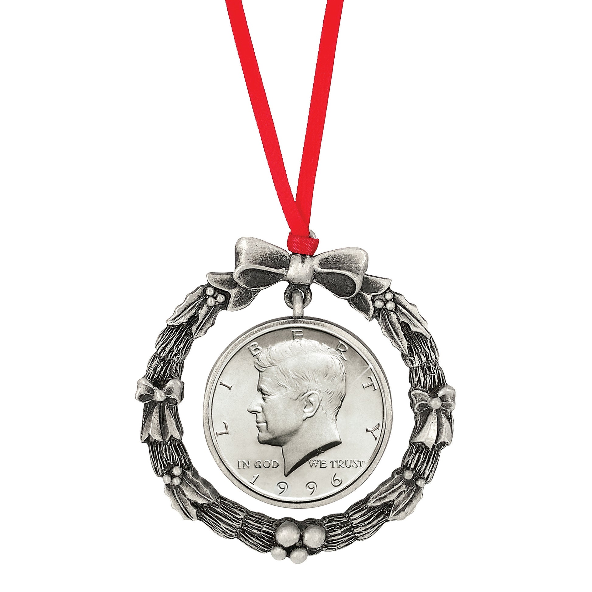 Year to Remember JFK Wreath Ornament