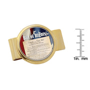 Bill of Rights Colorized Half Dollar Goldtone Money Clip 