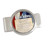 Bill of Rights Colorized Half Dollar Silvertone Money Clip