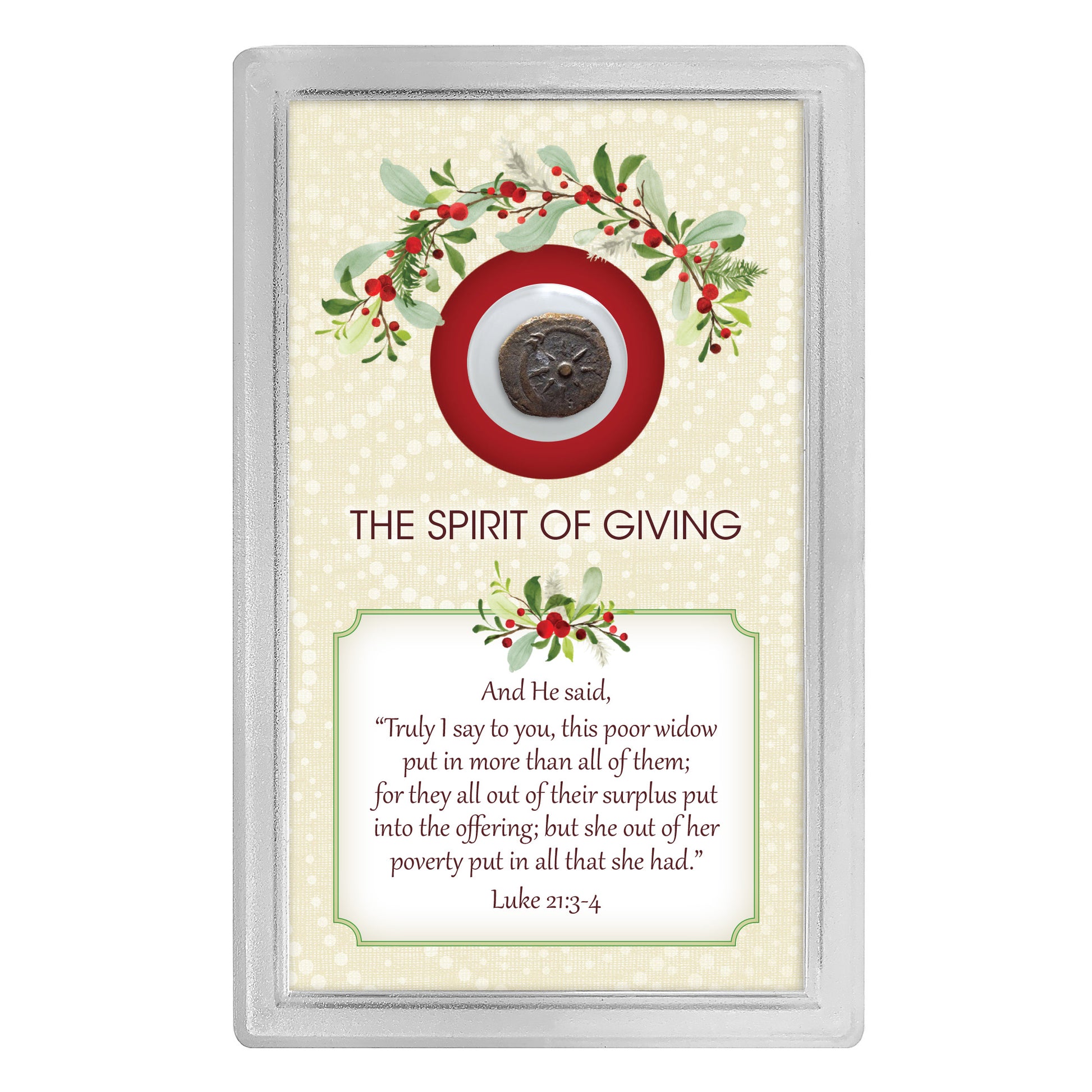 Widow's Mite The Gift of Giving Acrylic Decoration