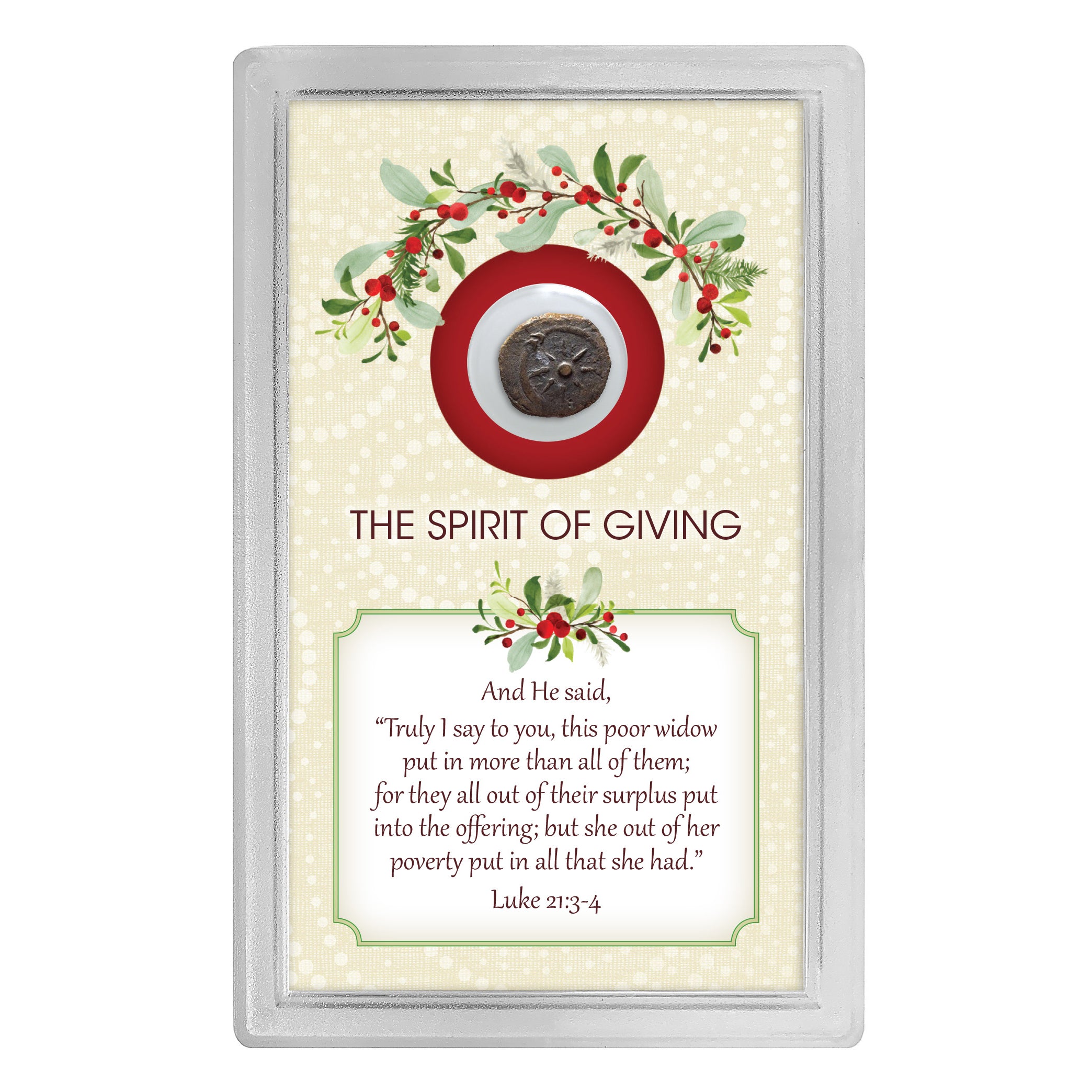 Widow's Mite The Gift of Giving Acrylic Decoration