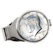 JFK Half Dollar Silvertone Coin Money Clip