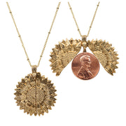 Sunflower 2002 Lincoln Penny Coin Necklace