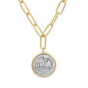 Eleanor Roosevelt Quarter Coin Goldtone Paper Clip Pendant