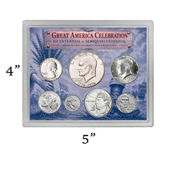 Great America Celebration 7 Coin Set 1776-1976 & 1776-2026 US Mint Coins