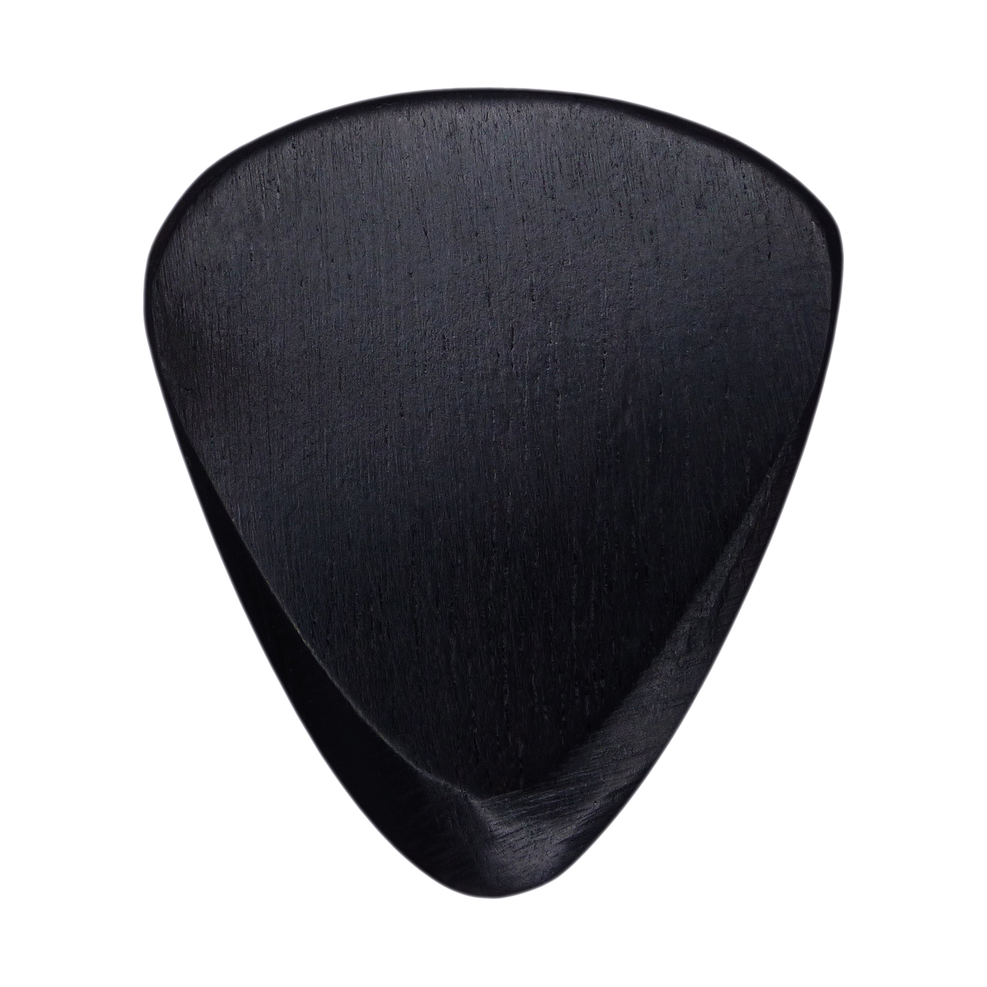 Ebony Wood Guitar Or Bass Pick - 3.0 mm Ultra Heavy Gauge - 351 Wedge Shape - Natural Finish Handmade Specialty Exotic Plectrum