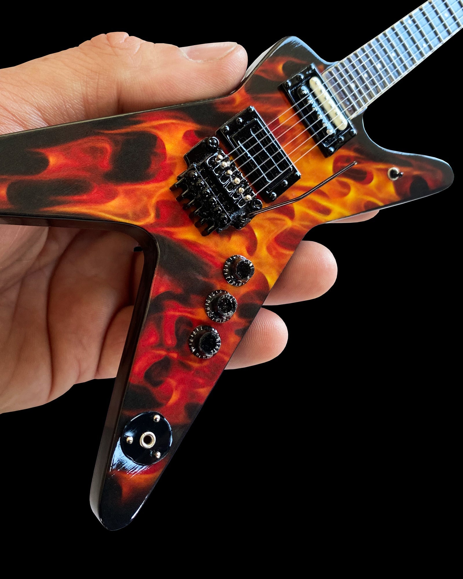 FranklinMint.com | Dean Dimebag Dime O Flame ML Mini Guitar