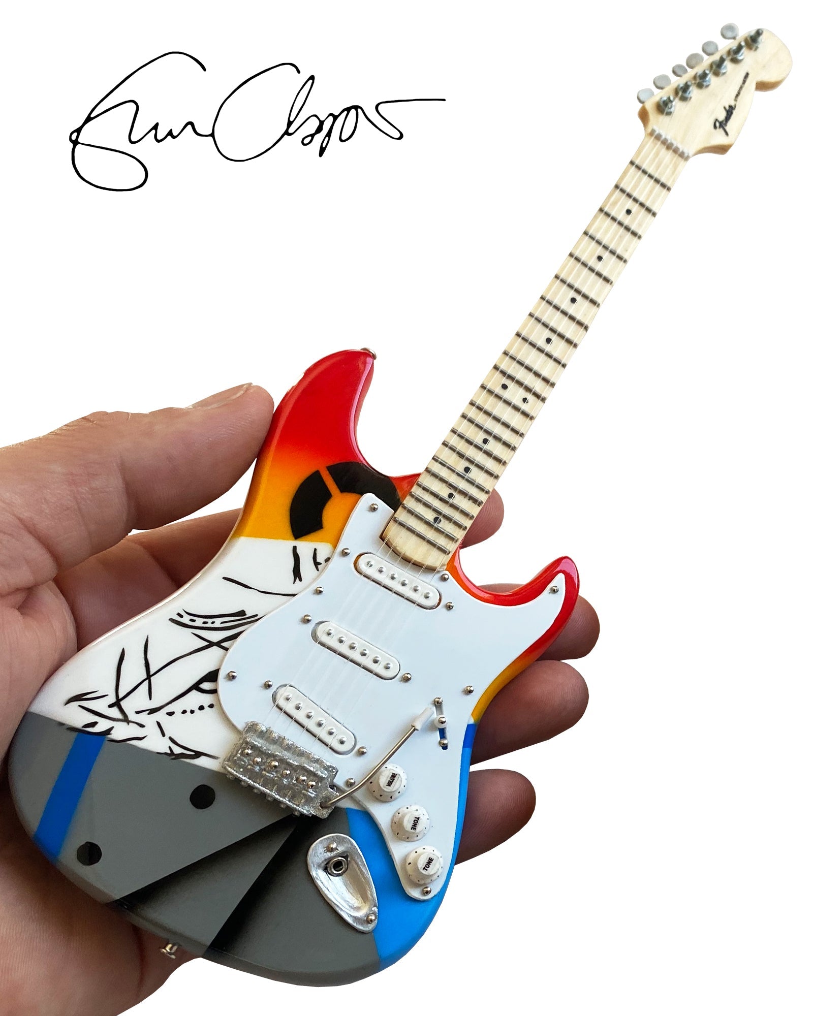 Eric Clapton CRASH One "Over the Rainbow" Mini Guitar Replica