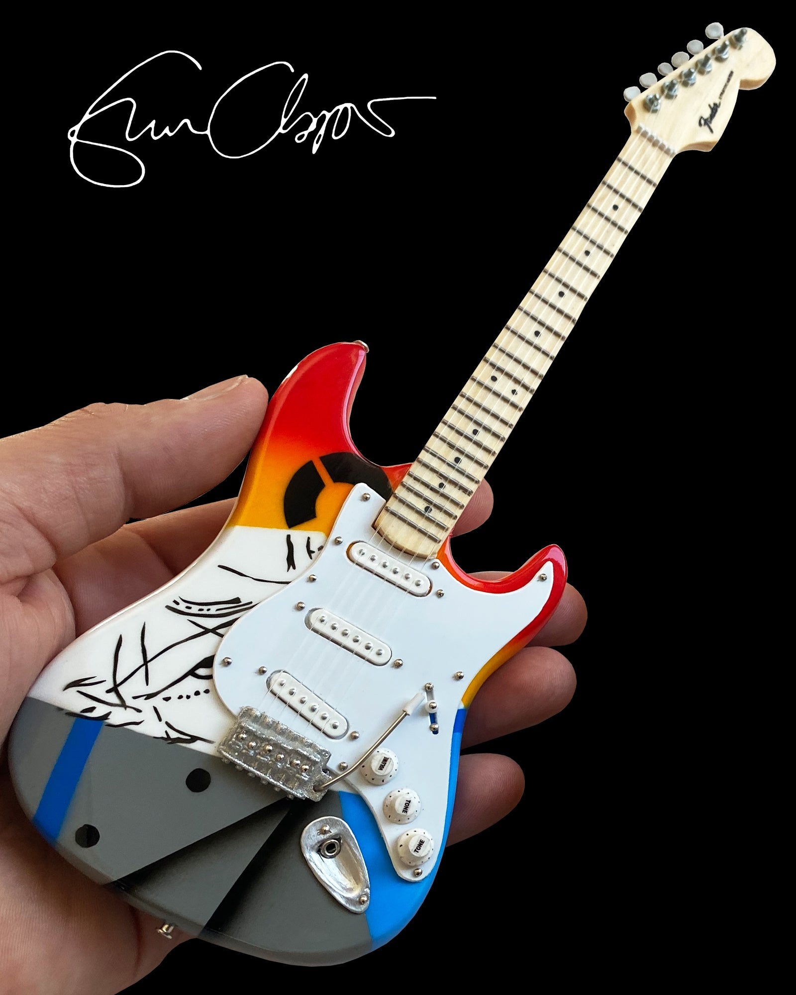 Eric Clapton CRASH One "Over the Rainbow" Mini Guitar Replica