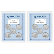 2000P & 2000D Statehood Quarters Graded MS63 Brilliant Uncirculated 