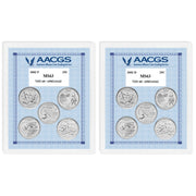 2002P & 2002D Statehood Quarters Graded MS63 Brilliant Uncirculated 