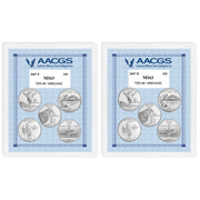 2007P & 2007D Statehood Quarters Graded MS63 Brilliant Uncirculated 