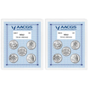 2008P & 2008D Statehood Quarters Graded MS63 Brilliant Uncirculated 