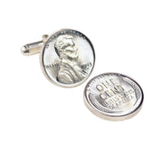 1943 Lincoln Steel Penny Coin Cuff Links