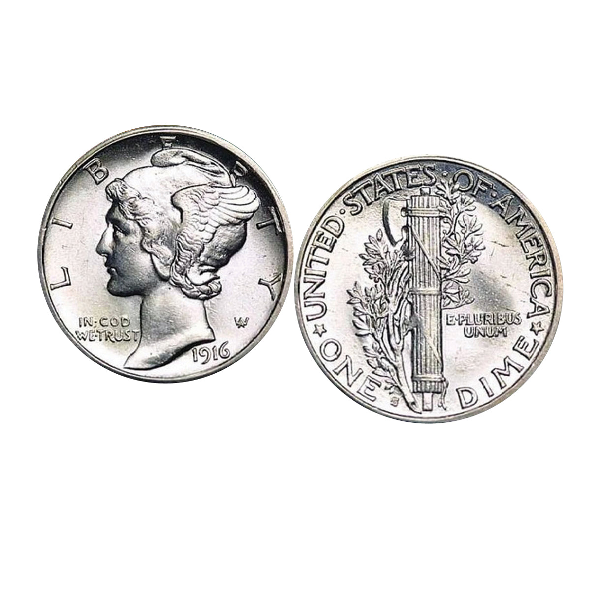 Silver Mercury Dime Coin Cuff Links