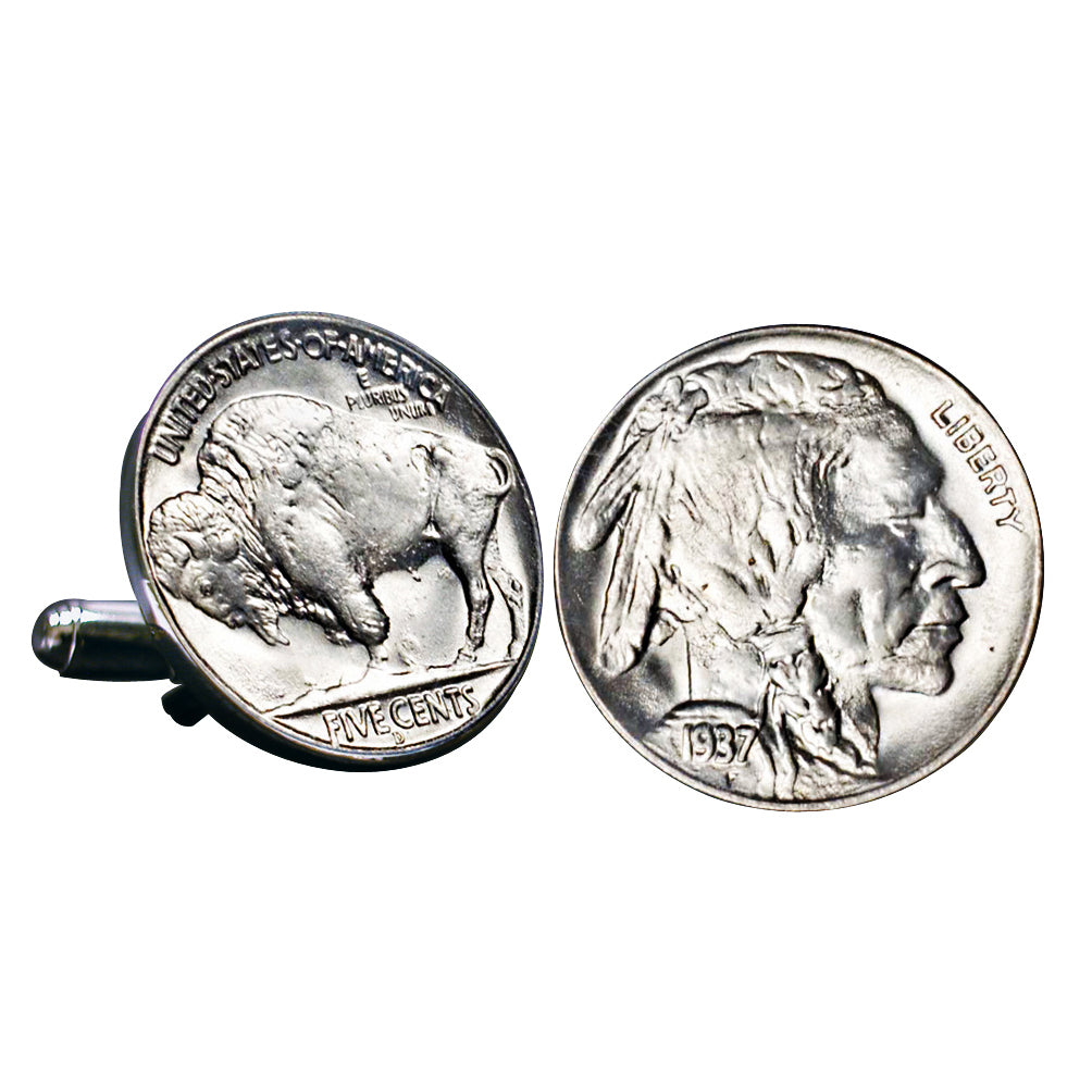 Buffalo Nickel Coin Cuff Links
