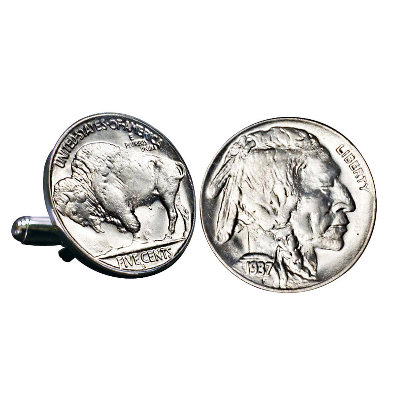 Buffalo Nickel Coin Cuff Links