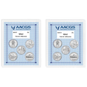2010P & 2010D Unites States National Parks & Sites Quarters Graded MS63 Brilliant Uncirculated