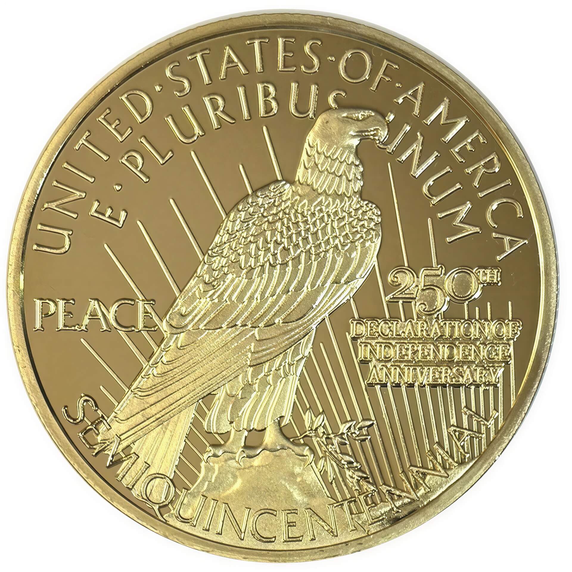 FranklinMint.com | America's 250th Anniversary Peace Dollar Golden