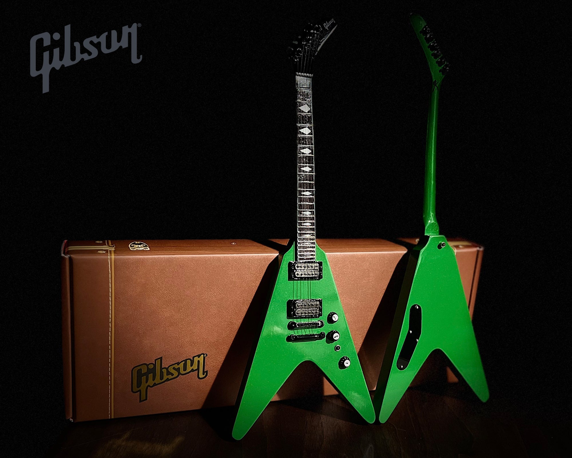 Dave Mustaine Gibson Flying V EXP Rust In Peace Alien Tech Green
