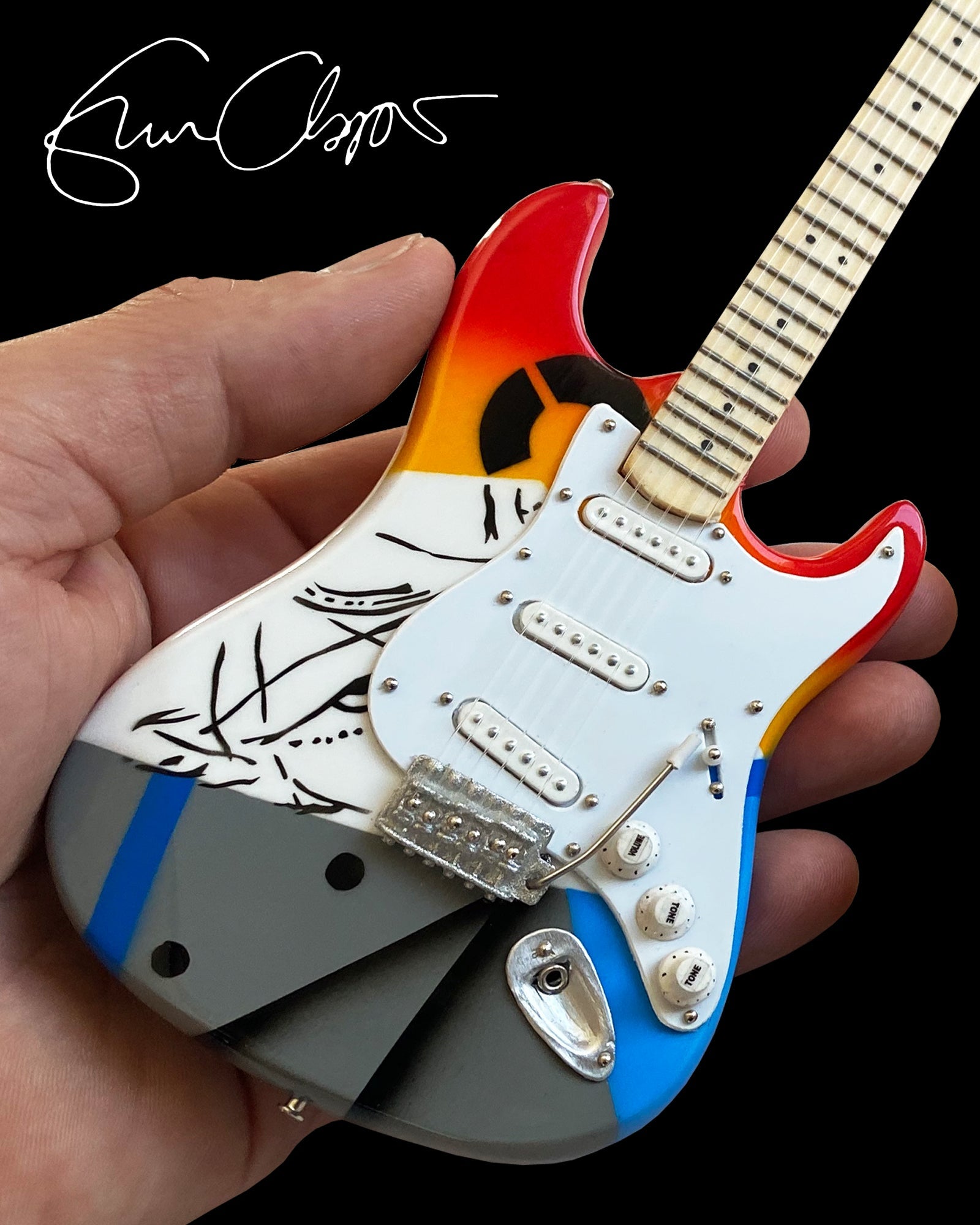 Eric Clapton CRASH One "Over the Rainbow" Mini Guitar Replica