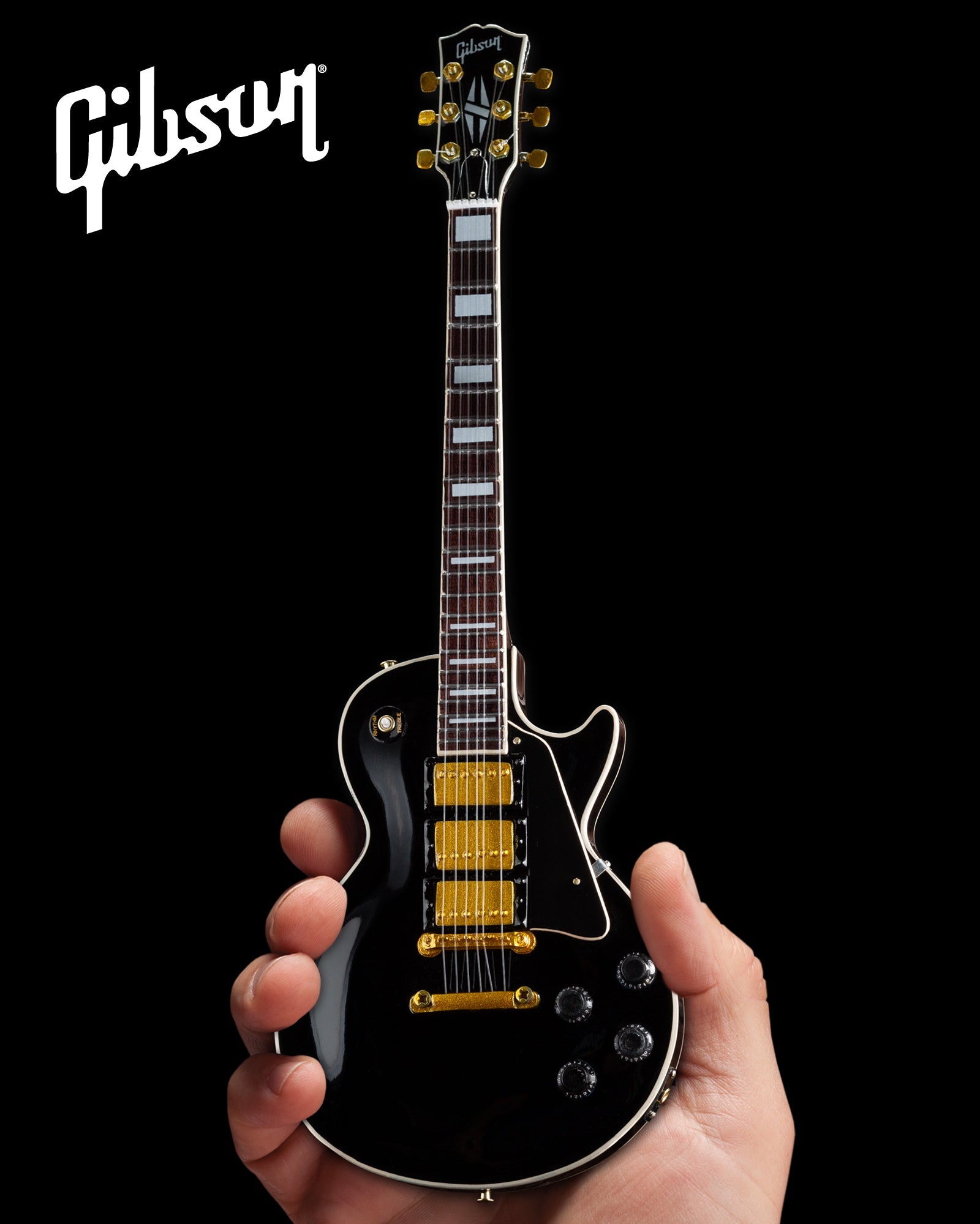 FranklinMint.com | Gibson Les Paul Custom Ebony 1:4 Scale Mini