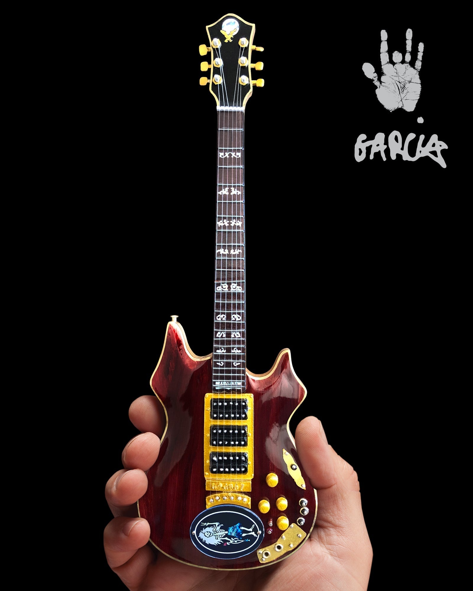 FranklinMint.com | Jerry Garcia™ Rosebud™ Tribute Mini Guitar