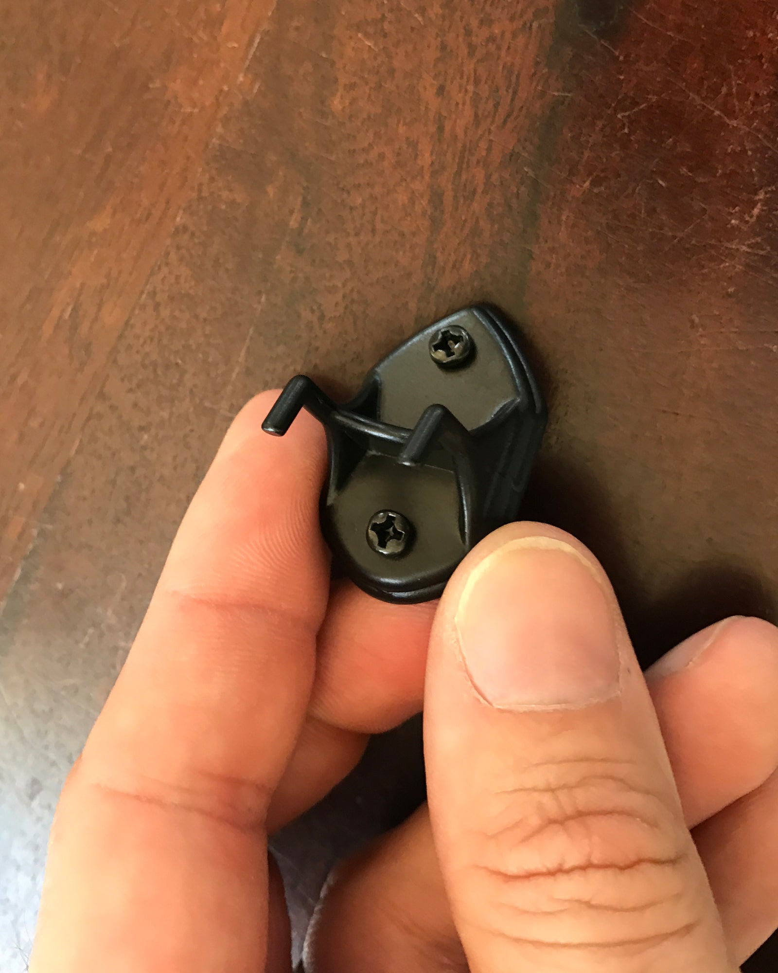 Black Metal Wallmount Miniature Guitar Wall Hangers (Set of 2)