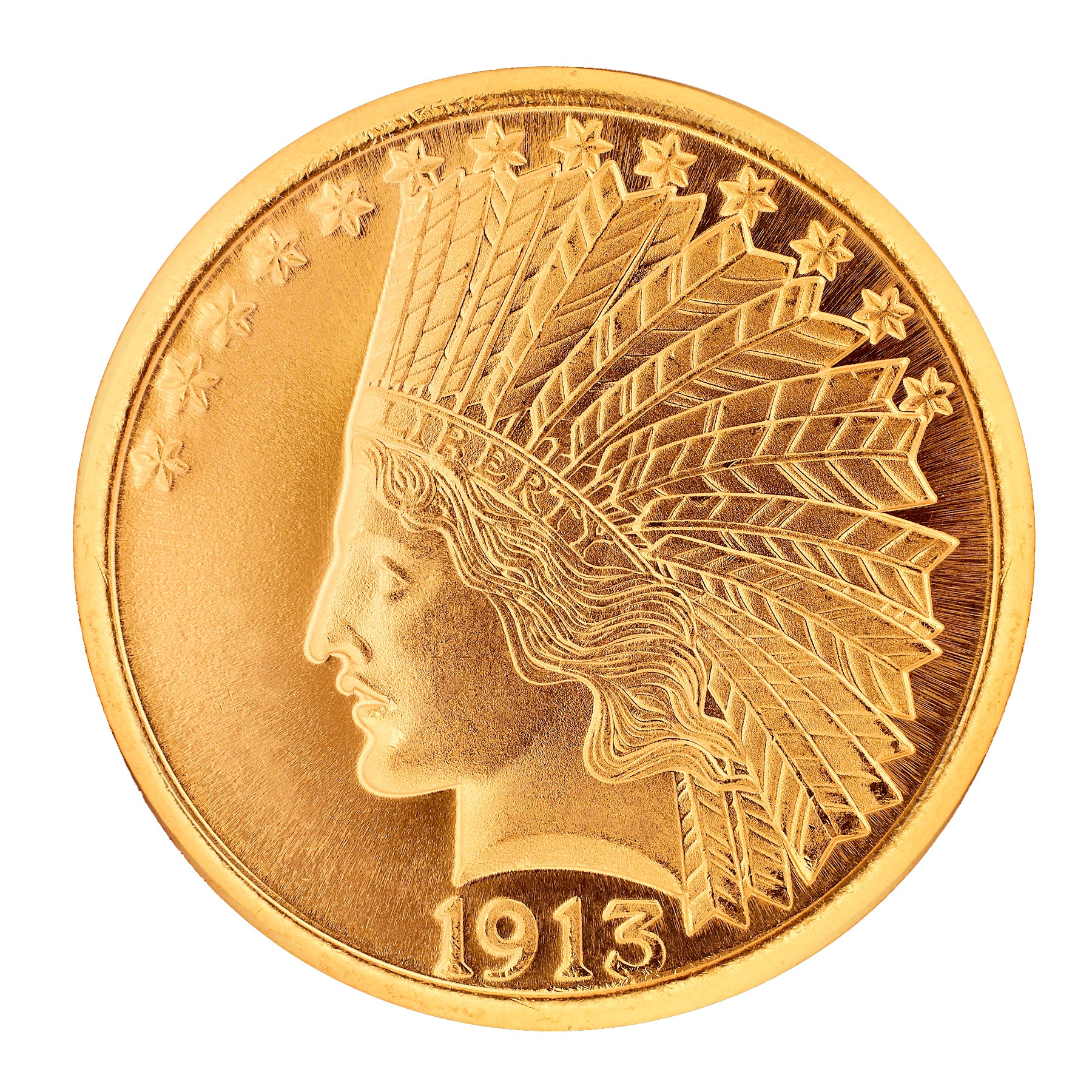Tribute to America's Most Beautiful Coins - $10 Indian Head Gold Piece 1907-1933 Replica Coin