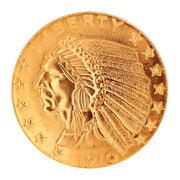 Tribute to America's Most Beautiful Coins - $5 Indian Head Gold Piece 1908-1929 Replica Coin