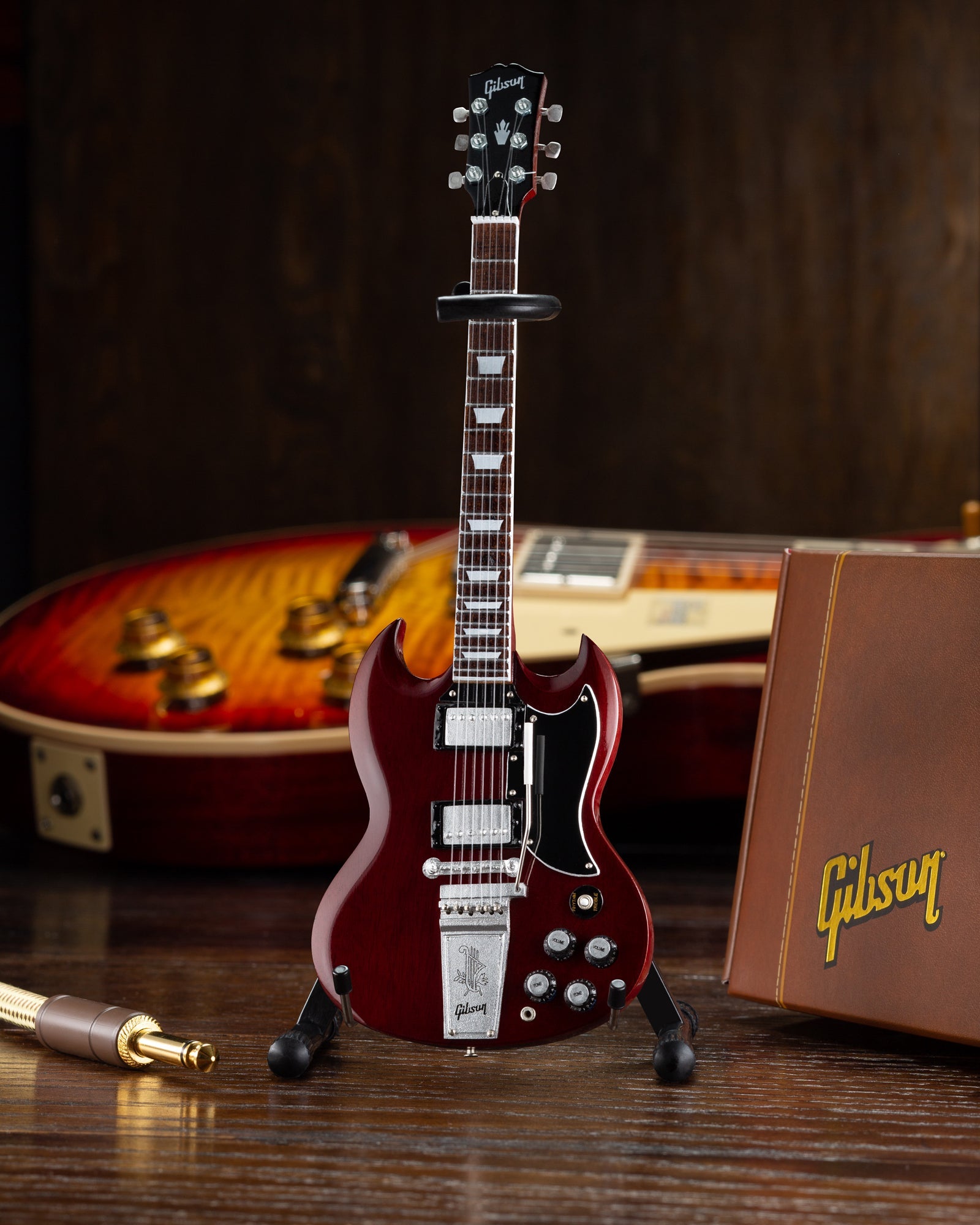 Set of 3 Iconic Gibson Miniature Guitar Replica Models