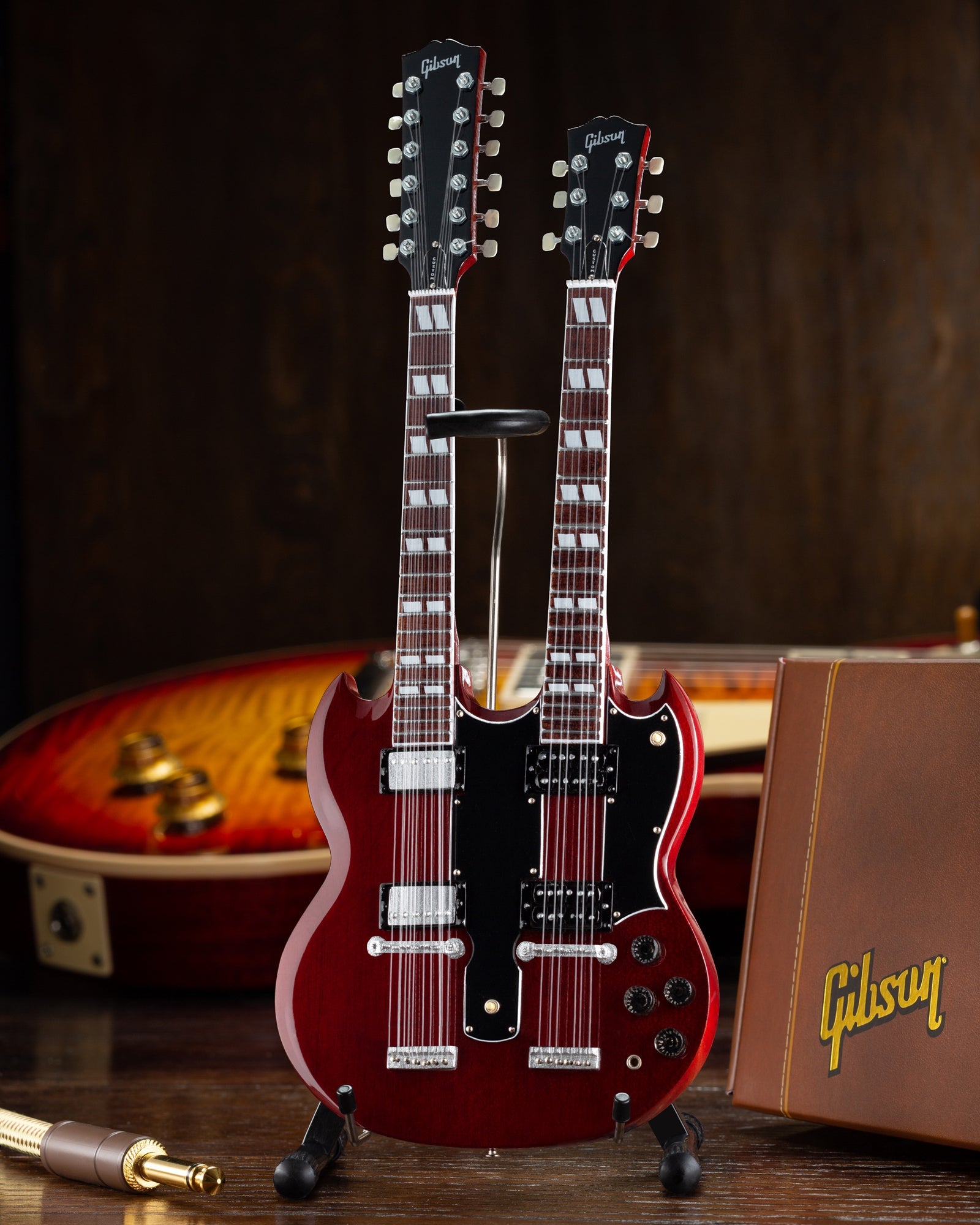 Famous Set of 2 Classic Gibson Mini Guitar Replicas