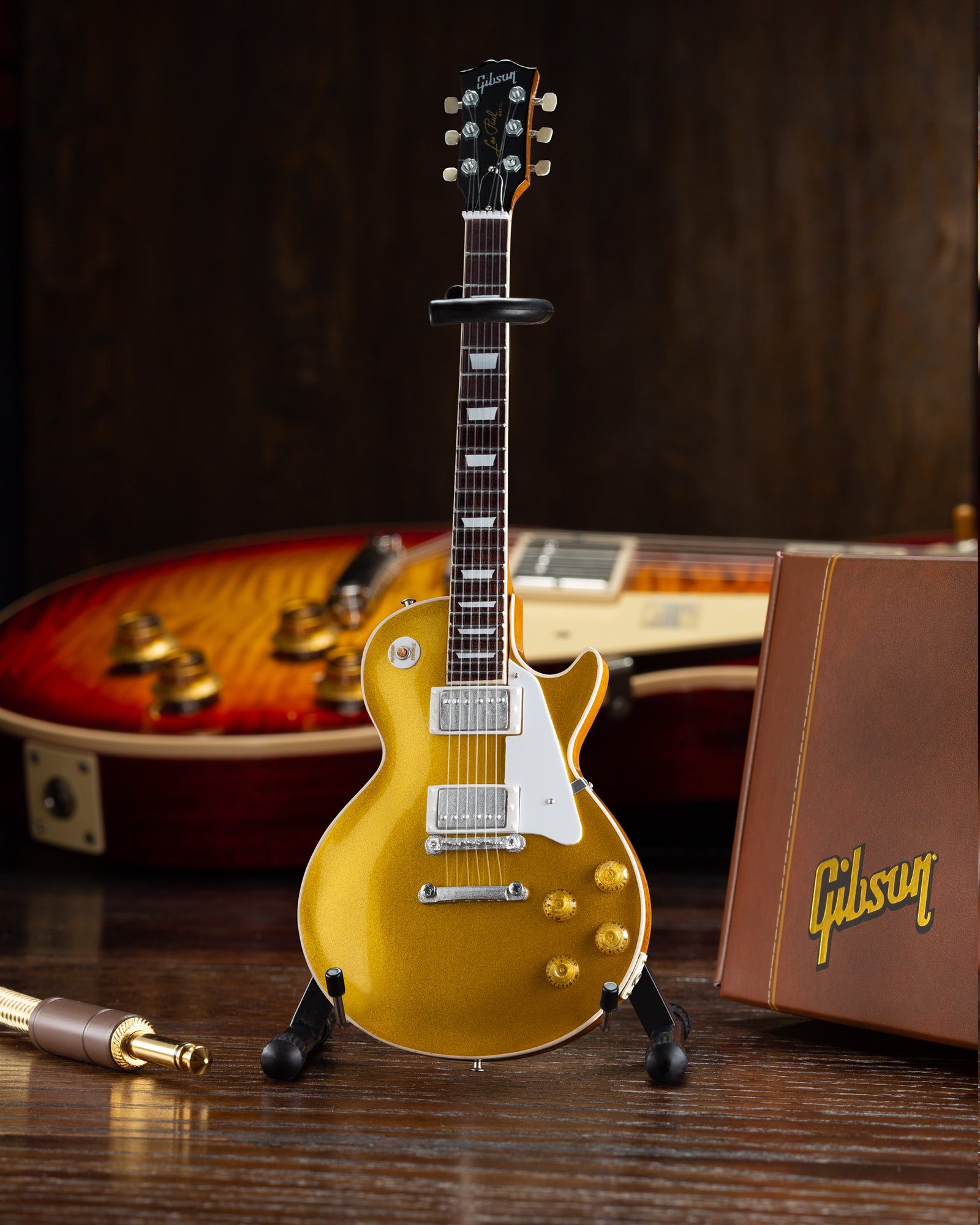 FranklinMint.com | Set of 3 Classic Gibson Les Paul Mini Guitar