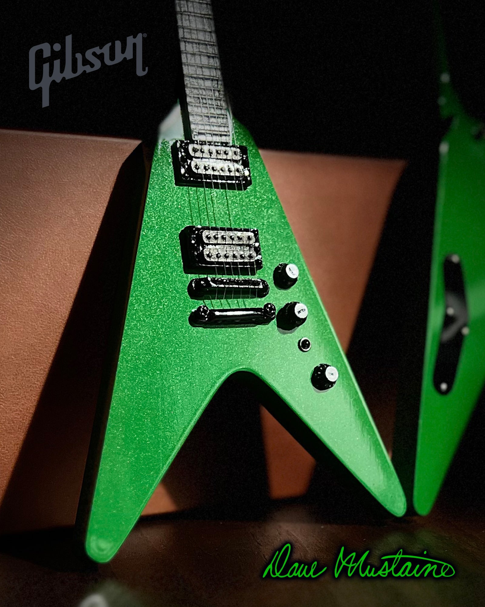 Dave Mustaine Gibson Flying V EXP Rust In Peace Alien Tech Green Dave Mustaine Gibson Flying V EXP Rust In Peace Alien Tech Green
