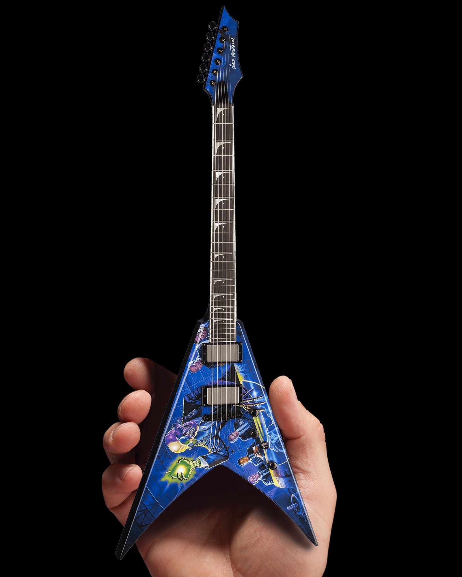 MEGADETH Dave Mustaine Signature V Rust In Peace Mini Guitar – The