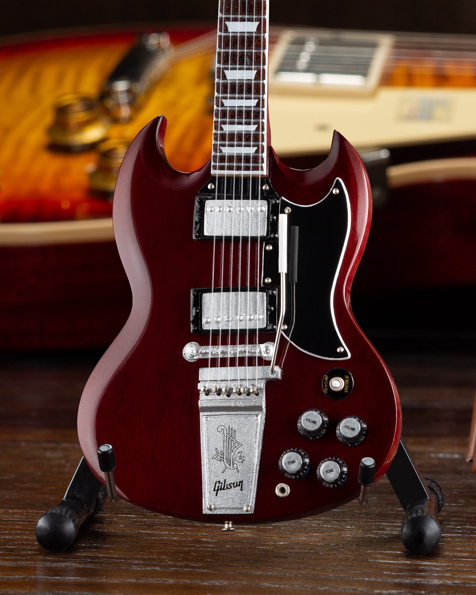 Set of 3 Iconic Gibson Miniature Guitar Replica Models